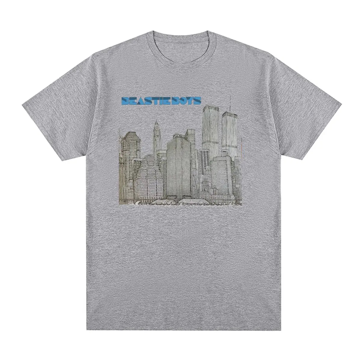 Beastie Boys Music Vintage T-shirt Simple Logo American Hip Hop Cotton Men Casual T shirt New Tee Tshirt Womens Tops