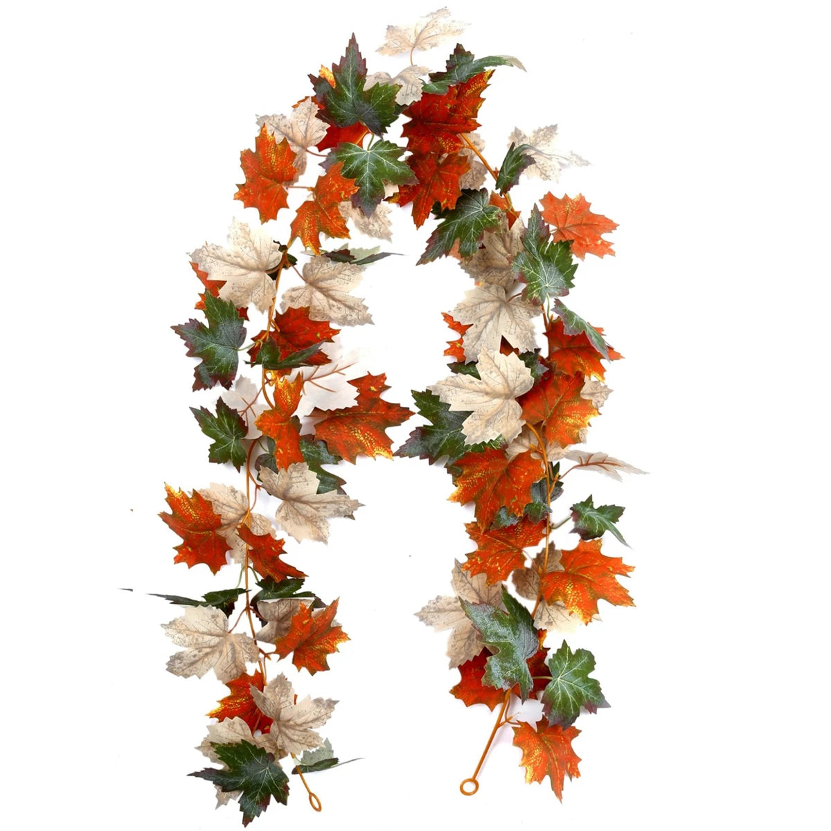 175cm Artificial Fall Maple Leaf Garland Fake Plants Autumn Decor Leaves Vine For Thanksgiving Halloween Festivals Wedding Decor