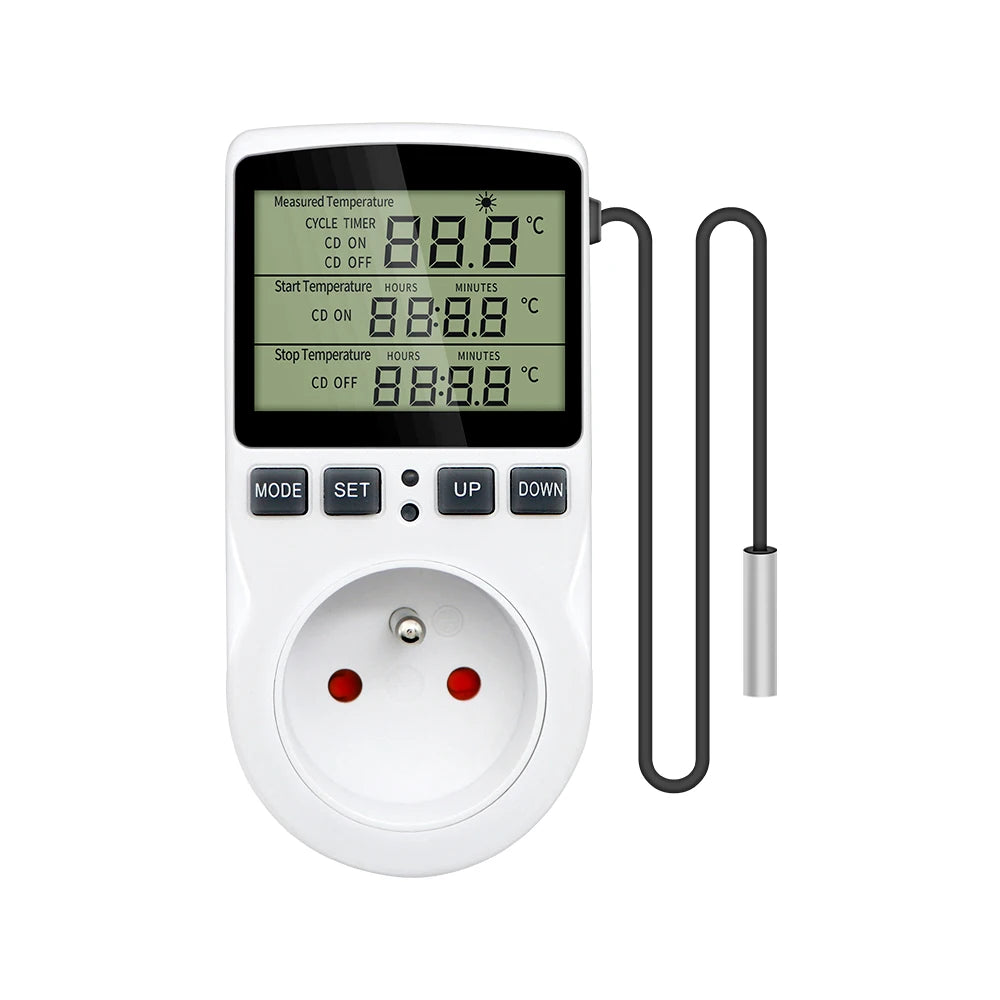 Timer Constant Temperature Control Socket 220V Temperature Controller Socket With temperature Probe Sensor Heating Cooling