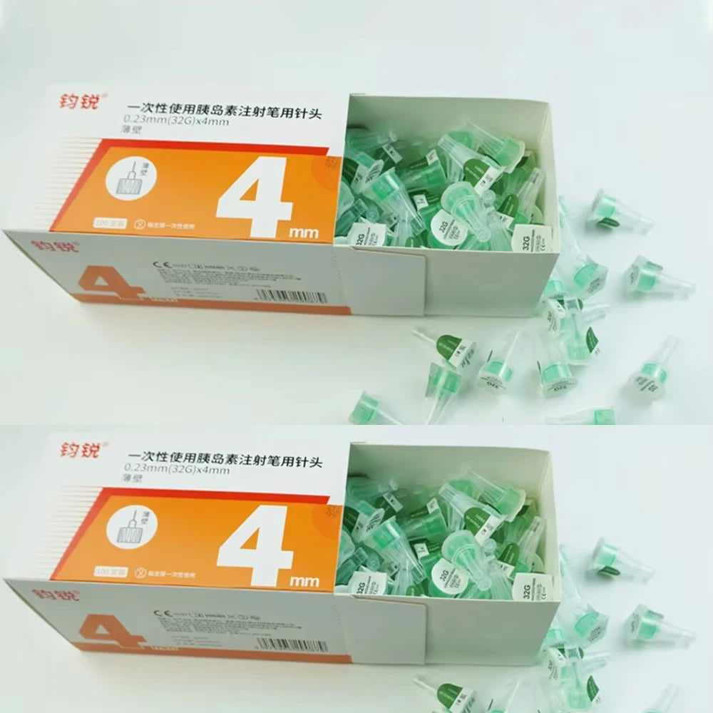 100PCS Pen Needles for Insulin Injection - 4/5/6/8mm, Universal Fit for Insulin Pens, Blood Glucose Management Accessories