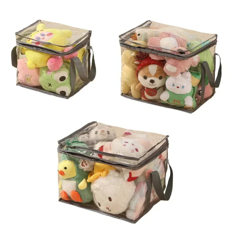 1/3/5PCS Clear PVC Storage Box Waterproof Dustproof Display Case for Plush Toys Doll Collection Home Storage Container Decor