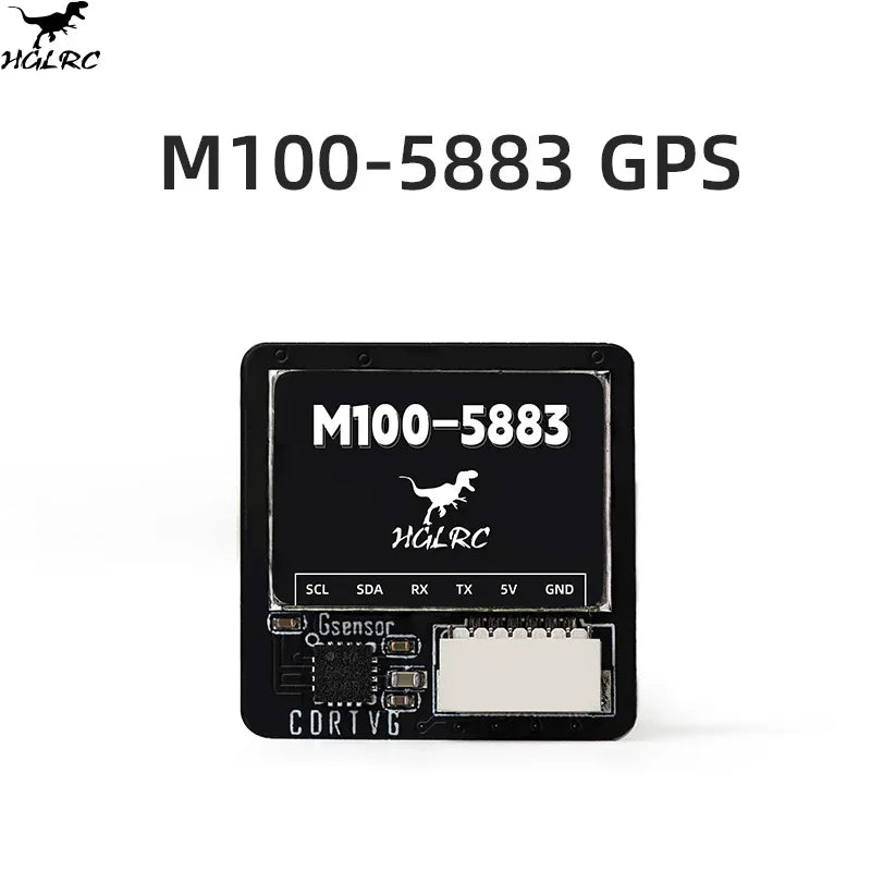 HGLRC M100-5883 M10 GPS Module with Compass Ceramic Antenna on-board LED Indicators 21x21mm for RC Airplane FPV Long Range