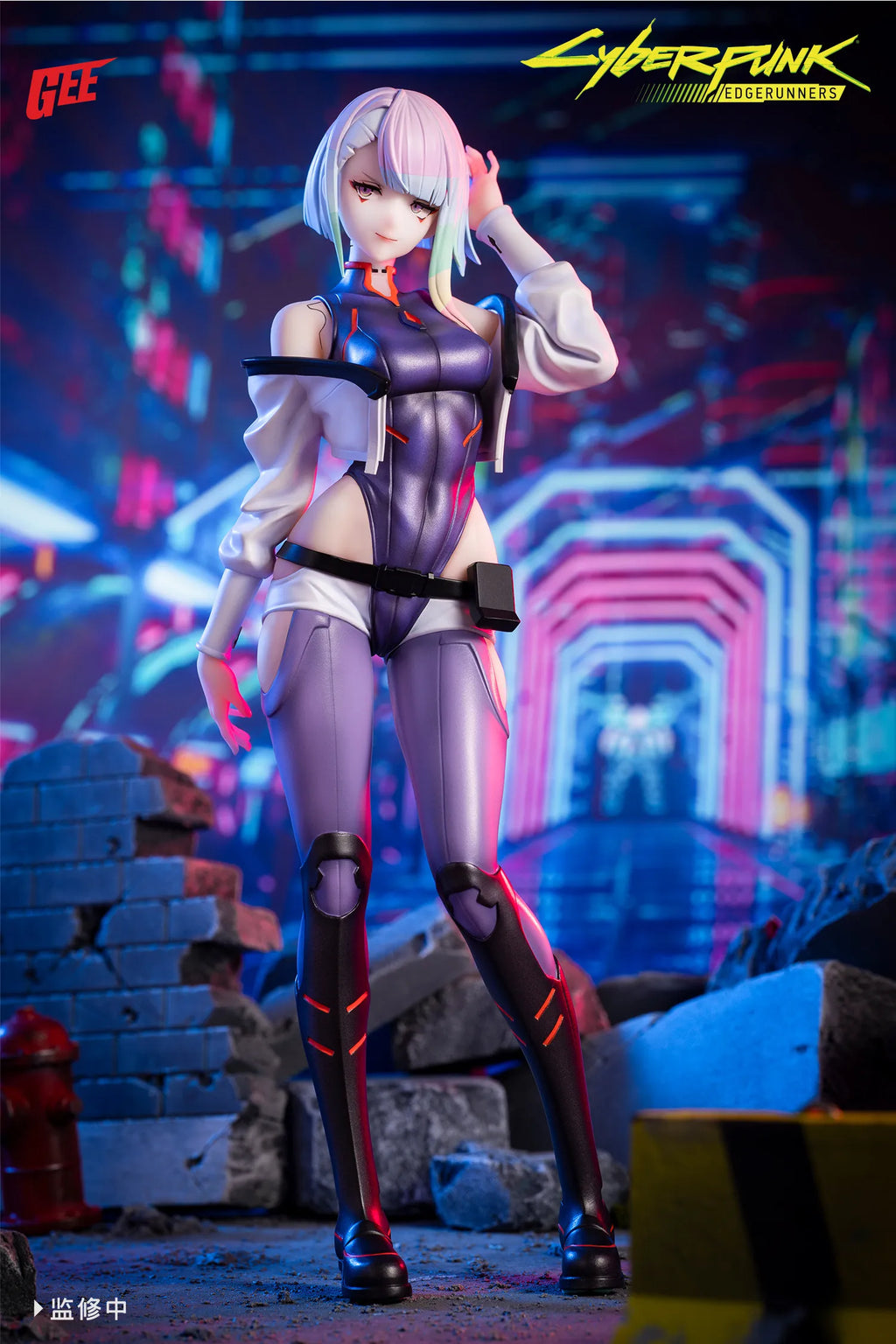 In Stock 24cm Cyberpunk: Edgerunners Lucy 1/7 Static Figurines Bookshelf, Desktop, Computer Case Decoration Collection Gift