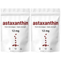 Astaxanthin Softgels 12mg with MCT Coconut Oil from Haematococcus Pluvialis Microalgae Daily Wellness Supplement 120 Count