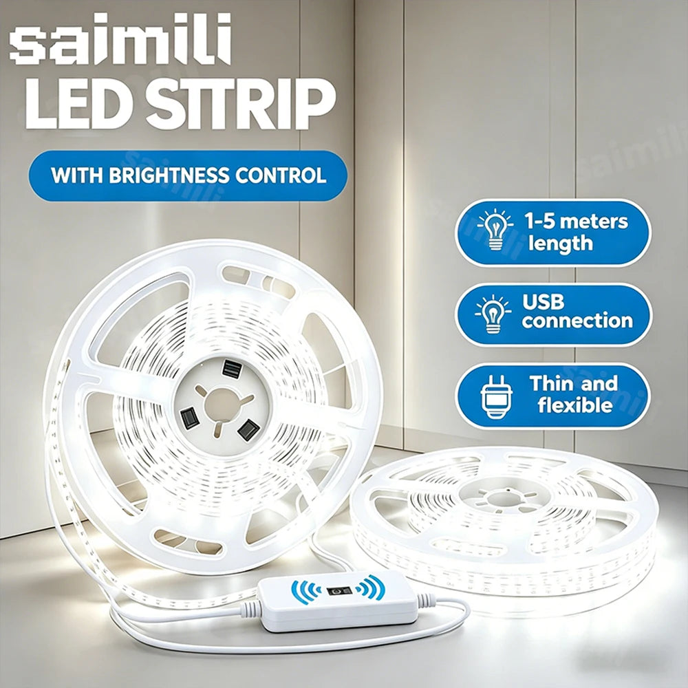 Smart USB Led Strip Light SMD2835 5V Motion Sensor Hand Scan ON OFF Control Backlight Tape for TV Kitchen Cabinet Wardrobe