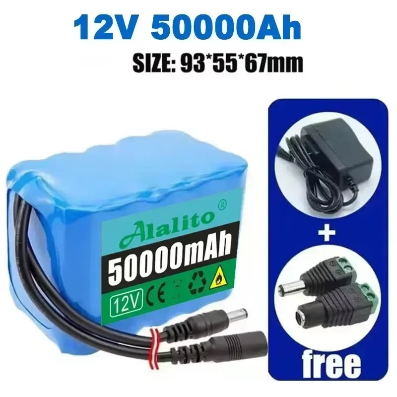 NEW 12V 3S4P 20000mah battery 18650 Li-ion 40Ah Rechargeable batteries with BMS Lithium Battery packs Protection Board +Charger