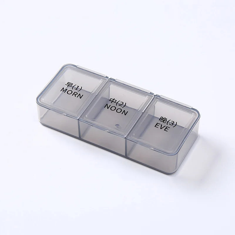 1 Day 3 Grids Rainbow Pill Medicine Box Tablet Medicine Organizer Health Storage Pill Box Holder Splitters With Printed Braille