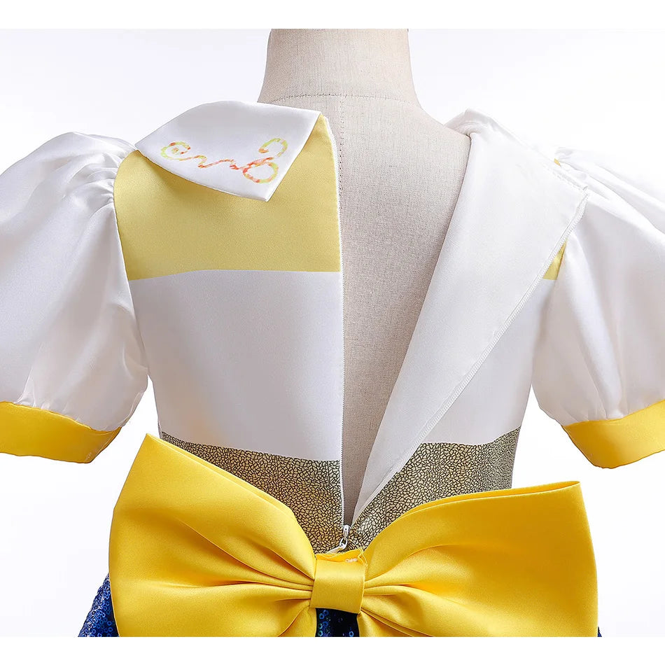 Girl Jessie Dress Kids Yellow Blue Cowgirl Cosplay Costume Kids Fancy Party Outfit Halloween Christmas Gift