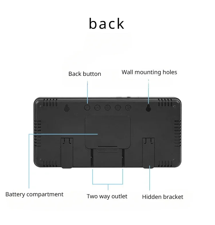 Minimalist LED Digital Wall Clock with Remote Control Adjustable Brightness Countdown Timer Modern Home Office Alarm Clock