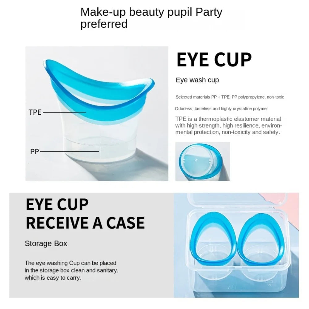 Eye Cleaning Container Silicone Eyewash Cup Soft 10ml Eye Bath Cup Resuable Eye Wash Cup Eyes Cleaner Precision Fitting Eye
