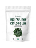 Organic Spirulina Chlorella Tablets 3000mg 720 Count Superfood Blend with Vegan Protein Energy Immunity Digestive Support