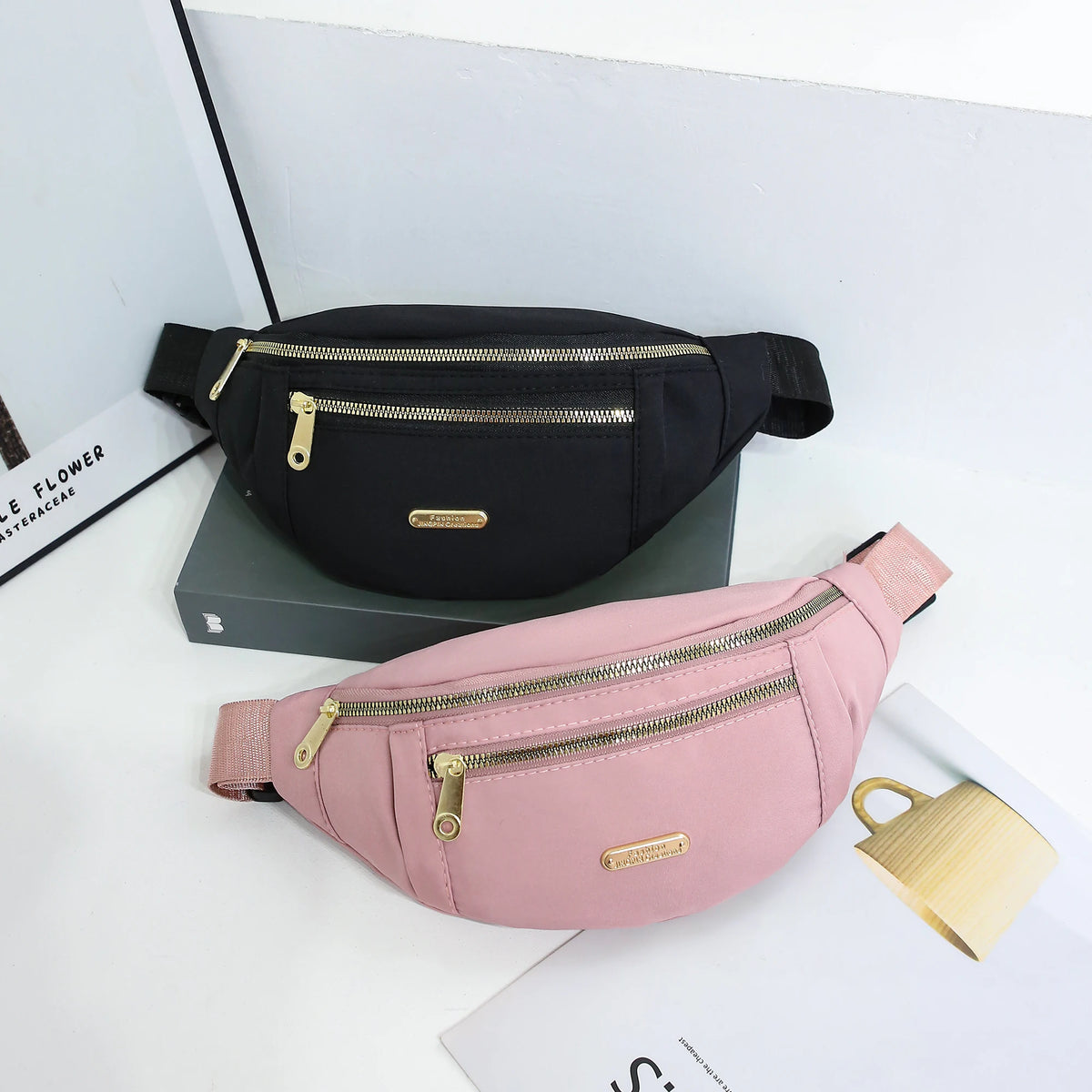 Women Sports Waist Bag Multi-Layer Fanny Pack Phone Essentials for Outdoor Activities Crossbody Purse Sports Chest Bag