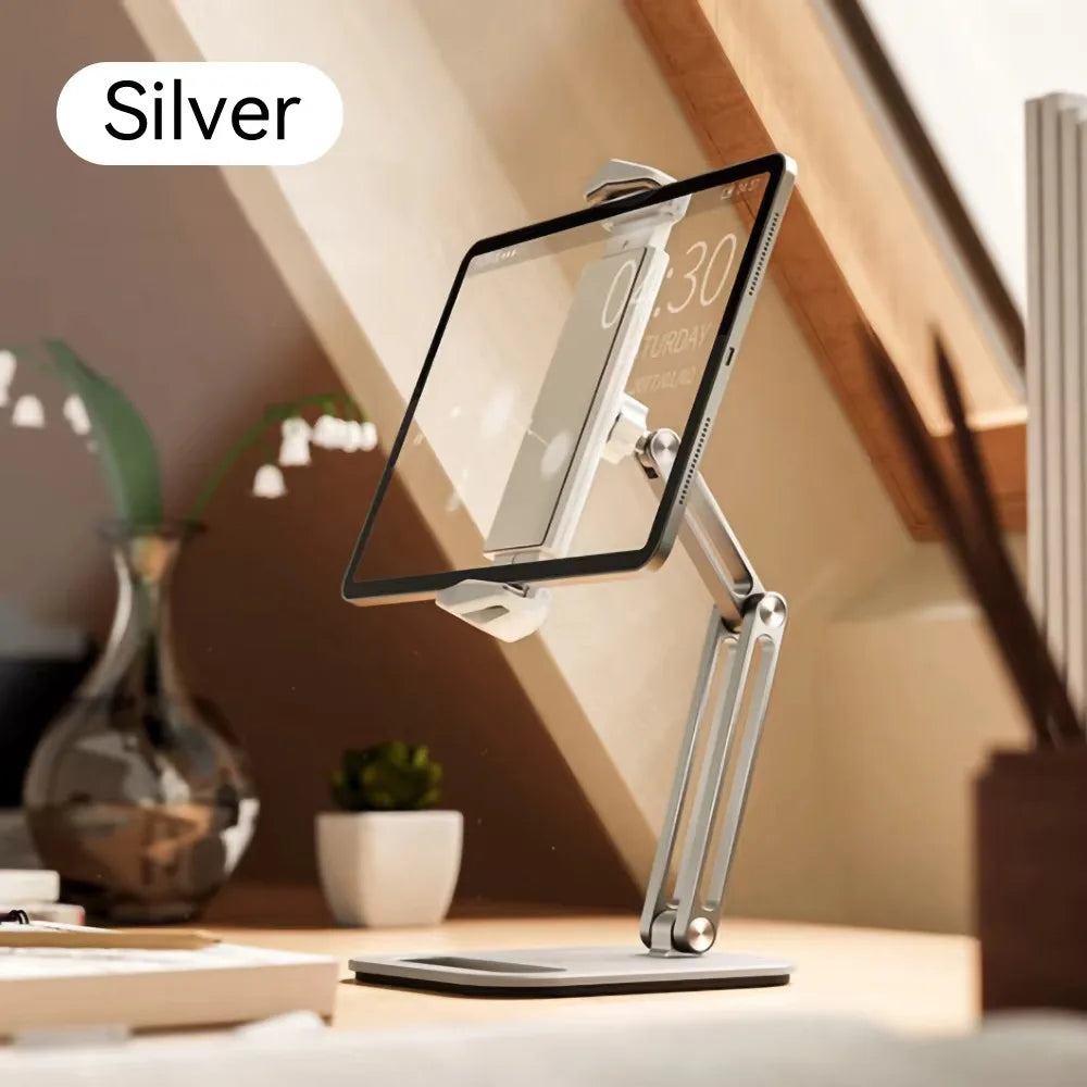 Tablet Stand Adjustable Folding Holder Aluminum Alloy Arm Ergonomic 360 Degree Rotatable for 4-13 inch Tablet and Phone Xiaomi