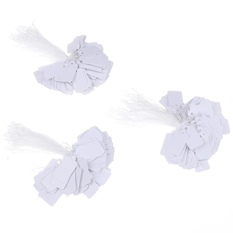 300Pcs label tie string strung ticket jewelry merchandise display price tags