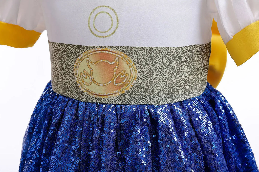 Girl Jessie Dress Kids Yellow Blue Cowgirl Cosplay Costume Kids Fancy Party Outfit Halloween Christmas Gift