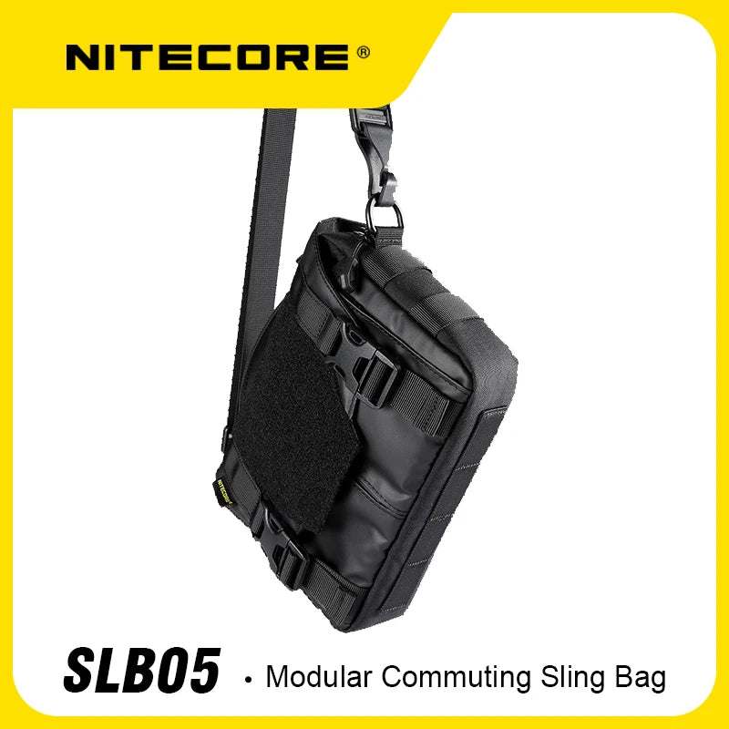NITECORE SLB05 Sling Bag Handbag Waterproof 2L Large Capacity 600D Nylon Fabric