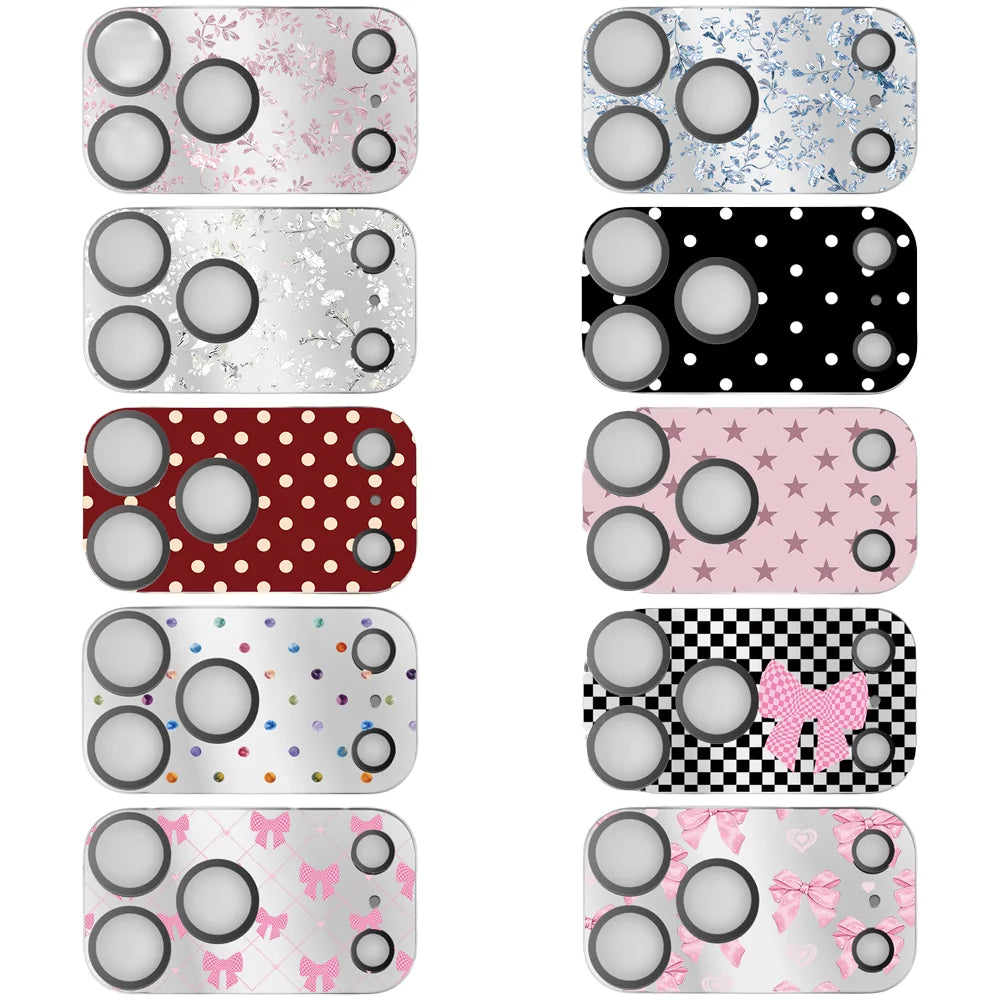 51-100 Cartoon Electroplated Camera Lens Protector for iPhone 17 Pro Max / 17 Pro Scratch Resistant Glass Rear Cover