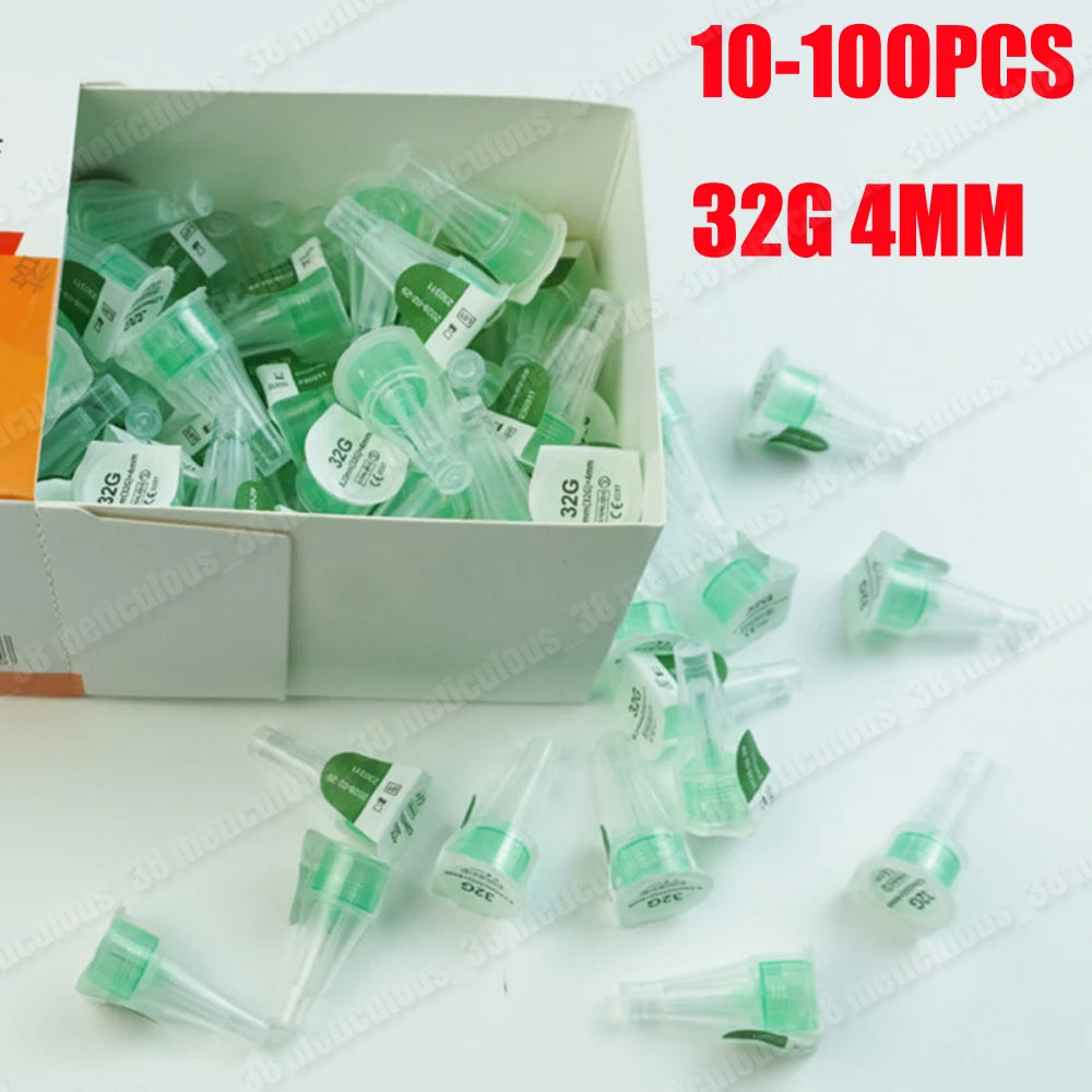 10Pcs-100Pcs Insulin Cartridges For Lilly Insulin Injection Pen Individual Packaging Medical Insulin Pen Tip 32G 4mm
