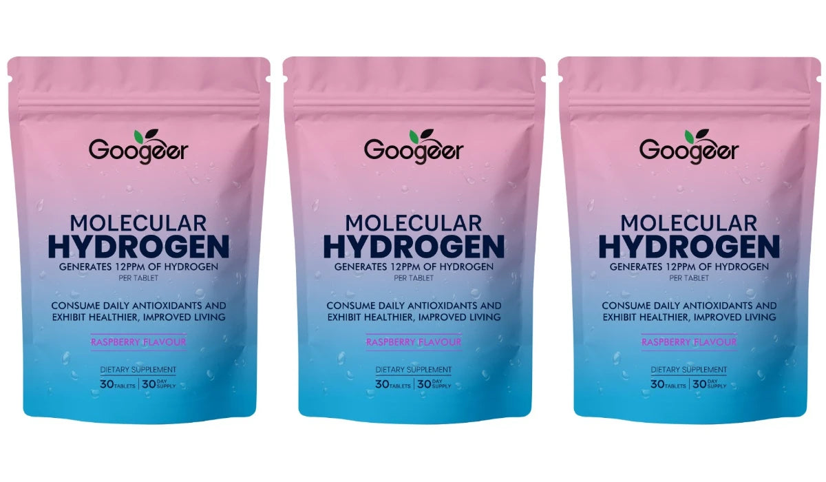 Molecular Hydrogen Tablets 12PPM Raspberry Flavor Magnesium Effervescent Supplement Antioxidant Daily Wellness Support 30Tablets