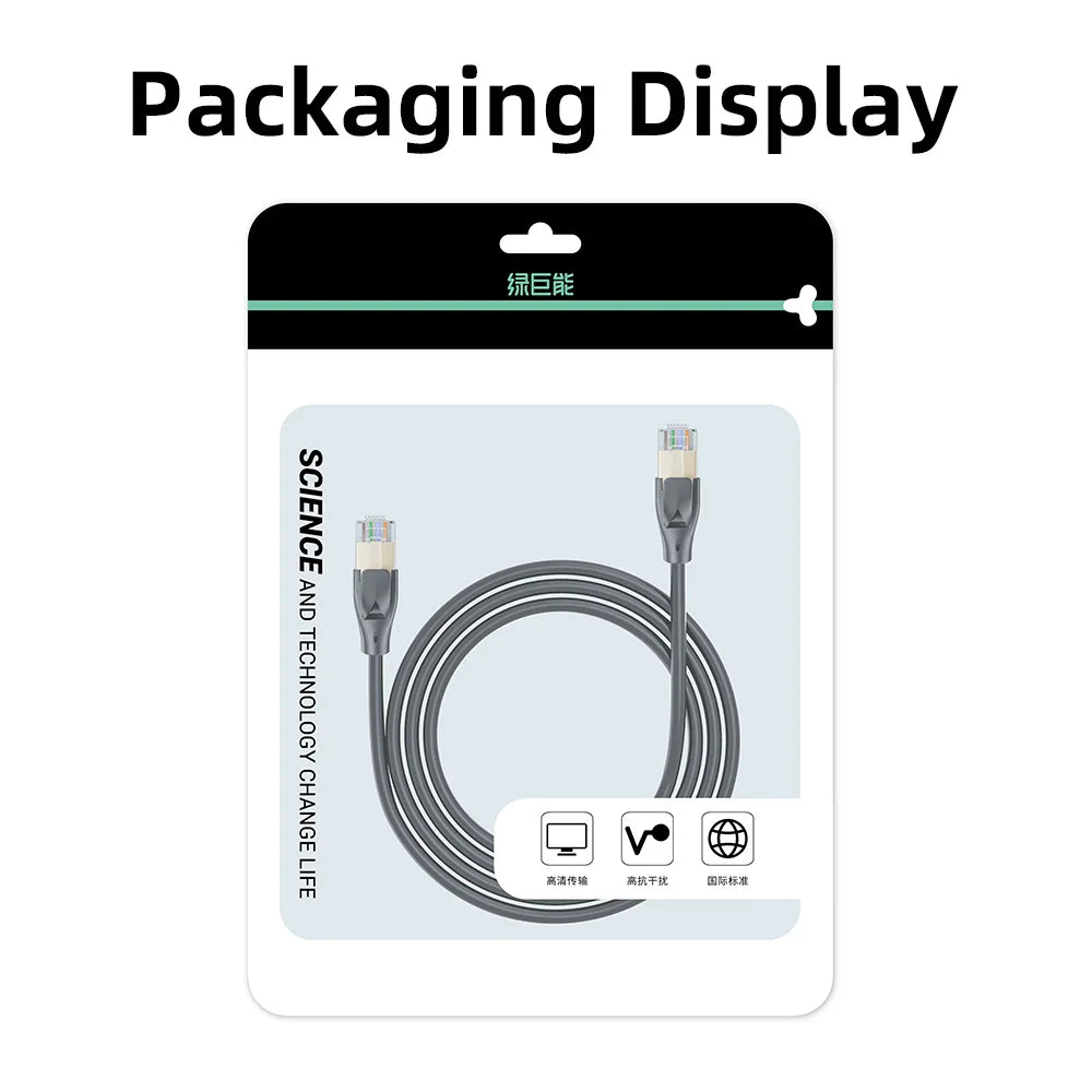 llano Cat 5e Ethernet Cable OD 5.5mm UTP 1000Mbps 100MHz Fast RJ45 Network Cable Thick Cores Ethernet Patch Cable for Laptop Rou
