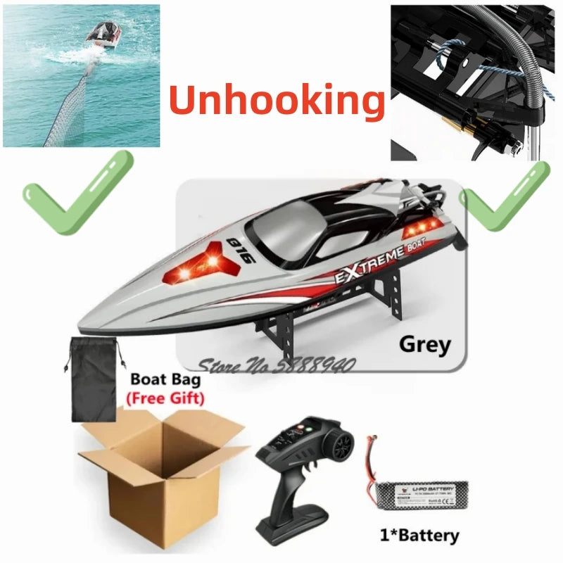 70KM/H High Speed Remote Control Boat RC Speedboat  200M Nesting Unhook Capsized Reset Waterproof Racing Induction RC Boat Toy