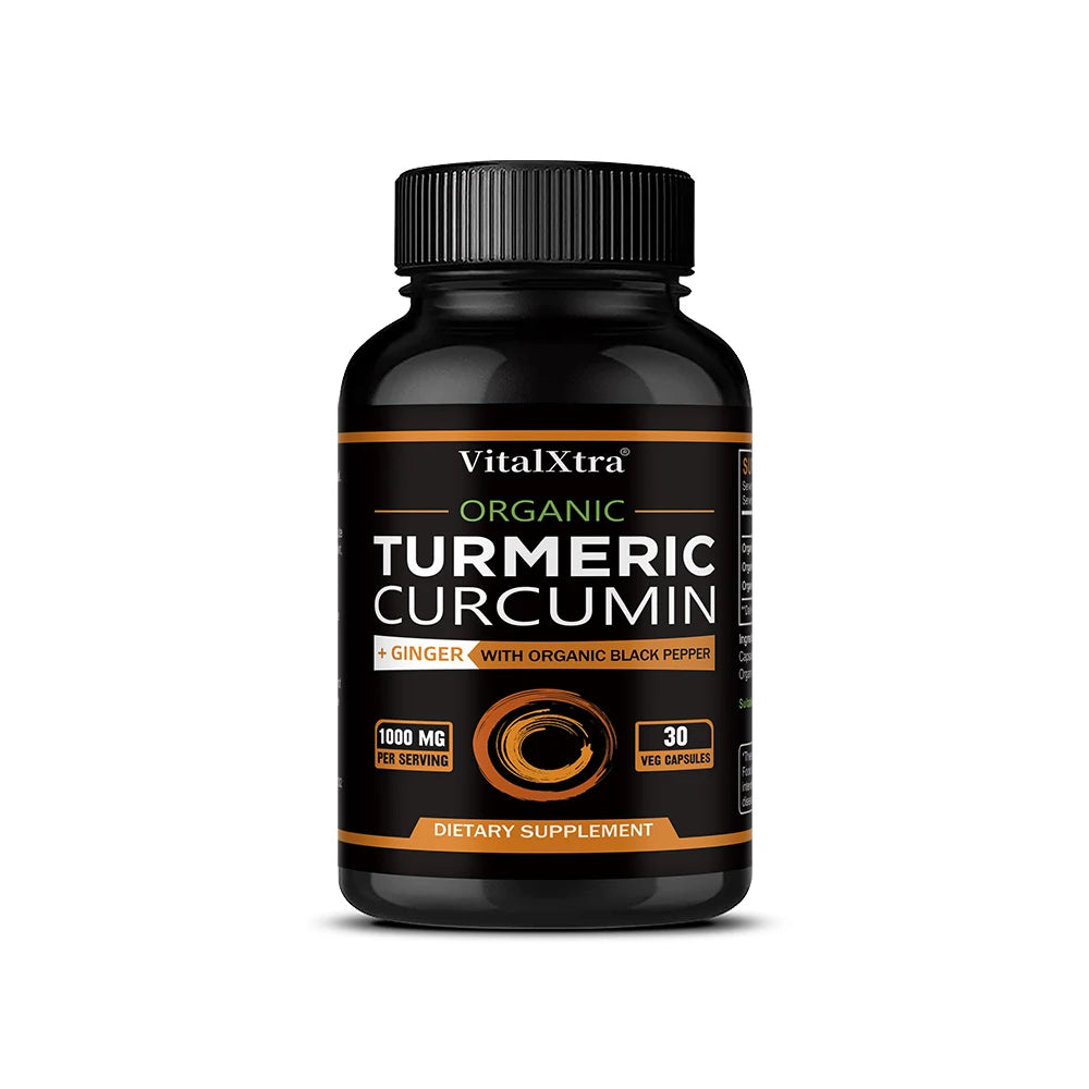 Turmeric Curcumin with Black Pepper & Ginger, 95% Curcuminoids, Joint, Brain, Cognitive, Digestive & Immune Support, Antioxidant