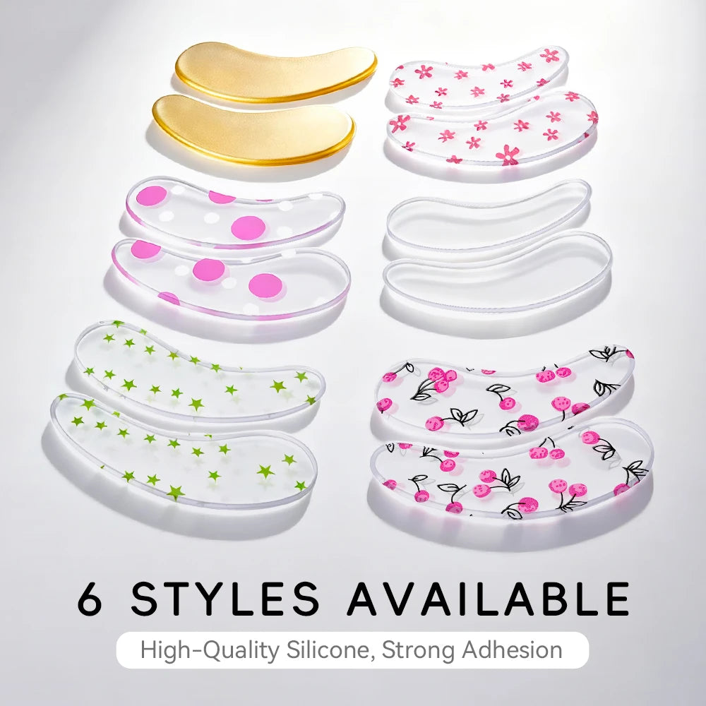 DAMMAN Multi-purpose Eye Pads for Eyelash Extensions Reusable Silicone Eye Patches Lash Lift Under-eye Patches Makeup Tools