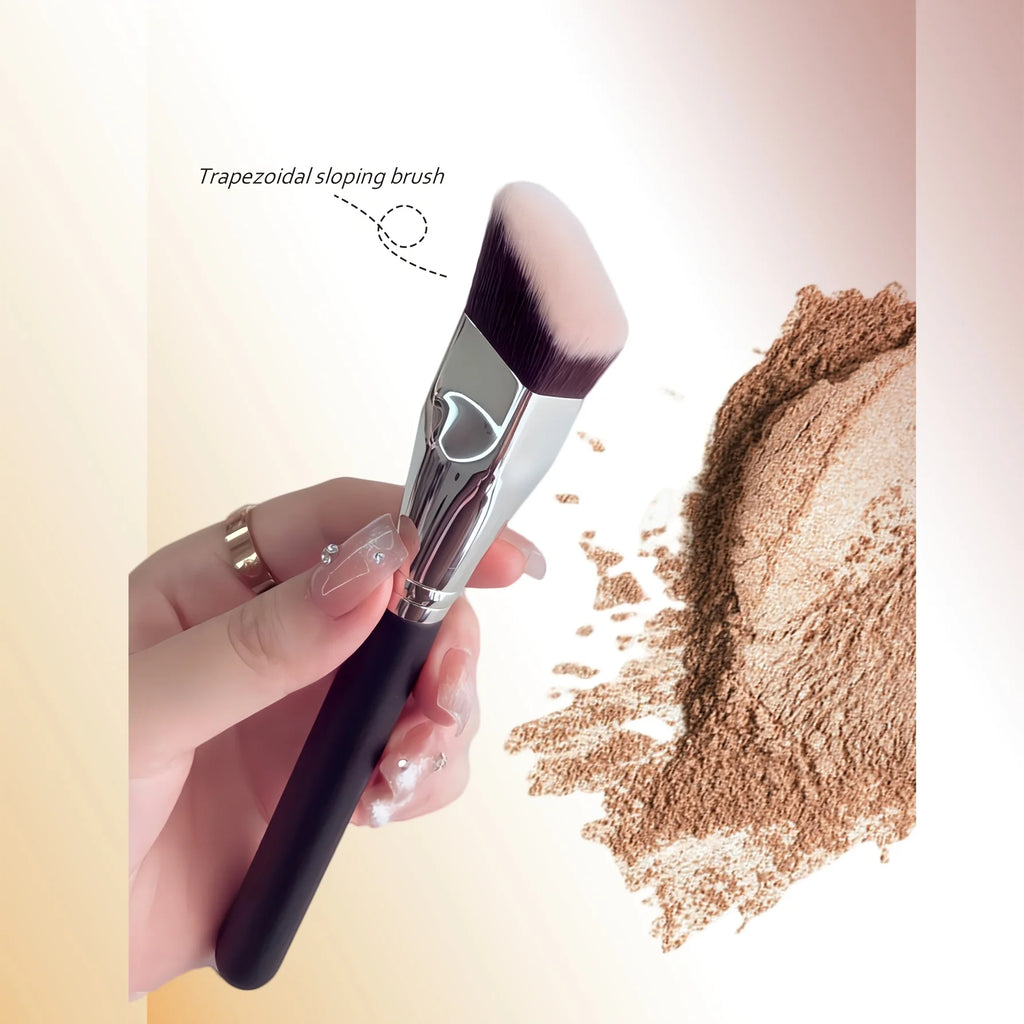 2 PCS Makeup Brushes Rectangular Foundation Brush & Concealer Brush for Contouring, Blending, Powder/ Foundation Application