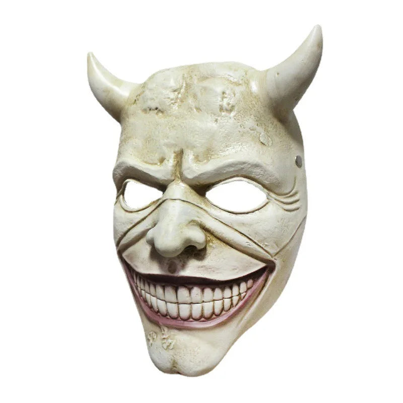 The Black Phone Mask Horror Movie The Grabber Cosplay Costume for Halloween Men's Masquerade Prop