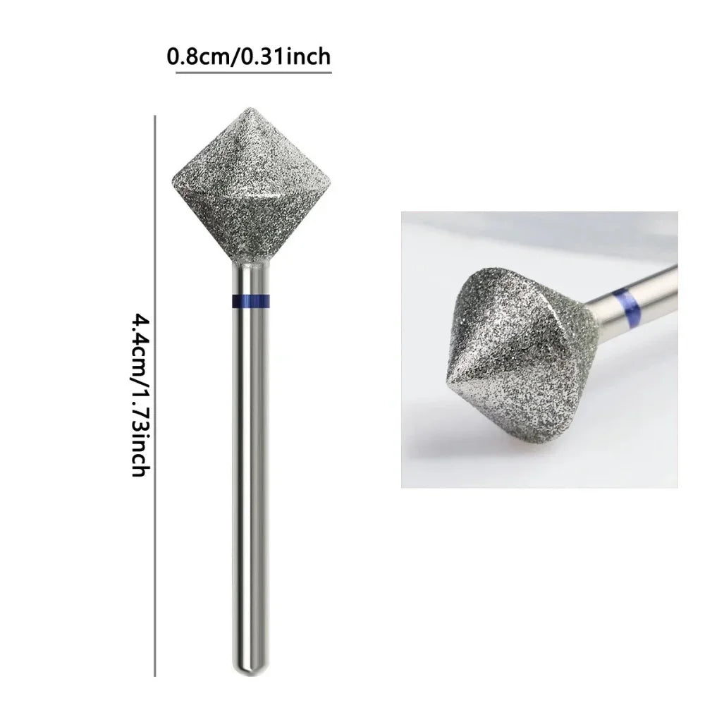 1Pcs Diamond Nail Drill Bits Rotary Cuticle Clean Burr 3/32" Manicure Bit Drill Machine Accessories 2028