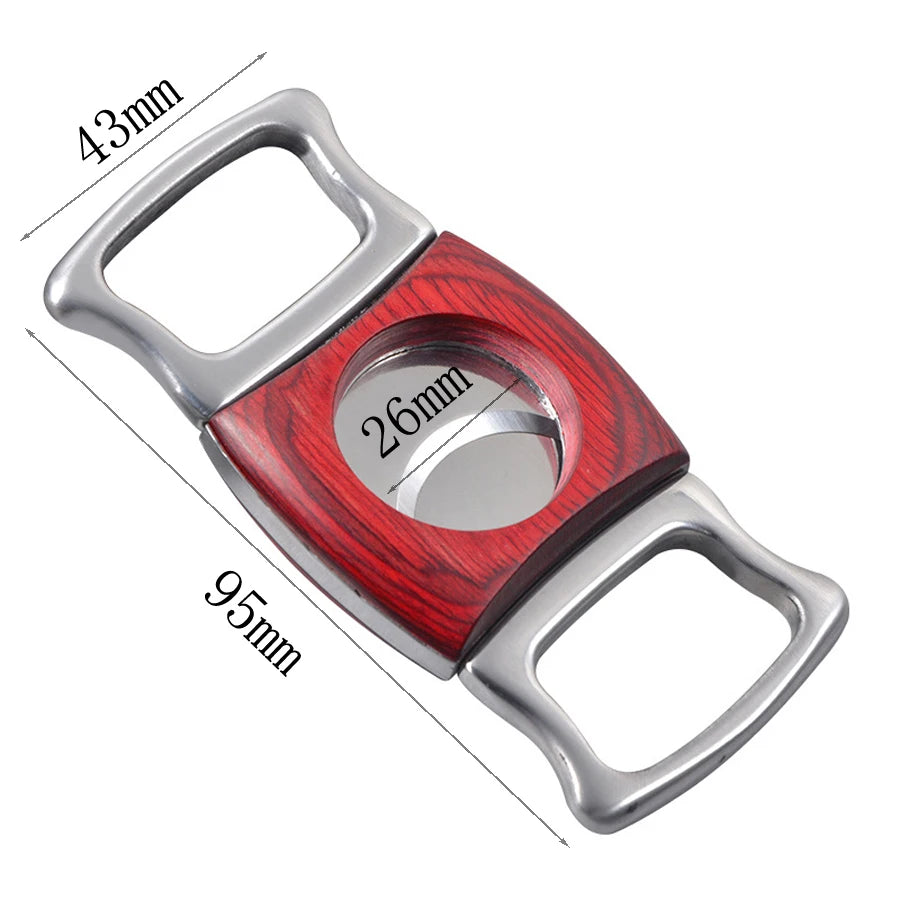 Flame Lover Cuba Cigar Cutter Guillotine Puncher Scissors Knife Stainless Steel Wood Double Sharp Blades Cutting Accessories