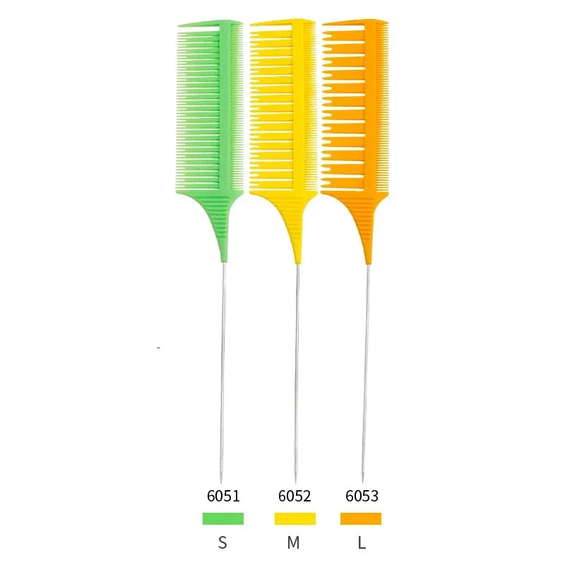 3pcs Hairbrush Hair Styling Combs Tailed Comb Set Coloring Dyeing Comb Salon Tool Sectioning Highlighting Weaving Cutting Comb