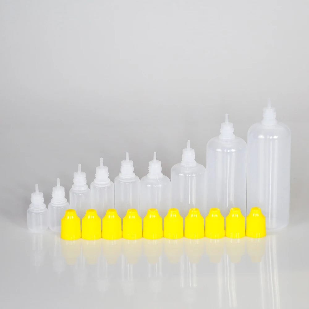 10pcs 3ml-120ml Plastic Dropper Bottles Empty Squeeze Liquid Eye Dripper Containers with Child Resistant Cap Travel Sample Vials