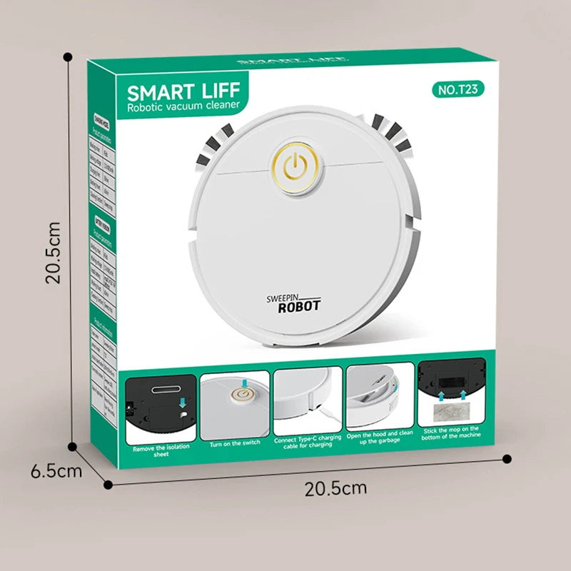 3-in-1 Automatic Sweeping Robot Sweep Vacuum Cleaner Mopping Floor USB Rechargeable Mini Cleaner Home Cleaning Machine