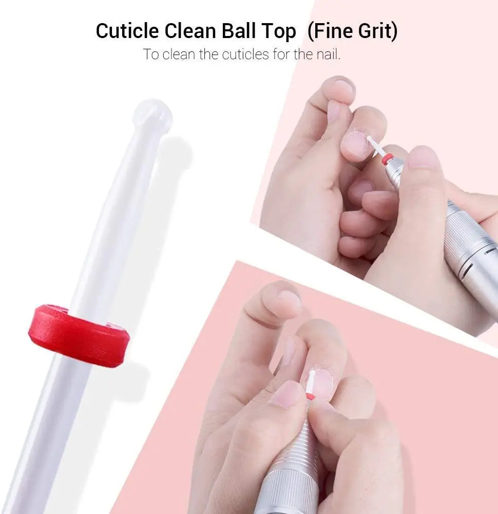 7 Pcs/Set Ceramic Milling Cutters  For Manicure Combined Nail Drill Bits Kit Removing Gel Polishing Tools