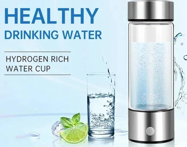 Hydrogen Rich Water Cup Portable 420ml Electric Hydrogen Water Generator Bottle Titanium Quality Filter Antioxidant Ionizer
