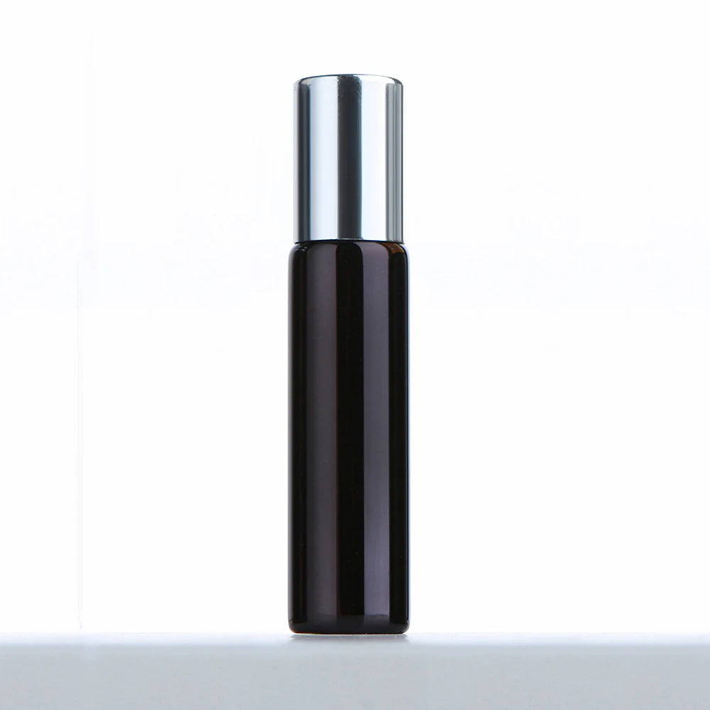50 Pcs/Lot 10ml Electroplated Roll On Perfume Bottle Refillable Essential Oil Bottles With Box Roller Glass Vials LOGO Pay Extra