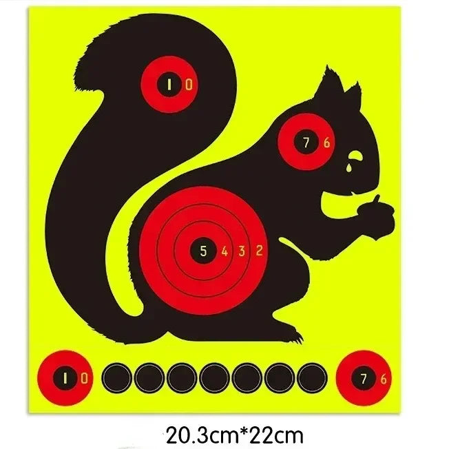 10PCS  Shooting Targets Stickers Reactive Splatter Adhesive Sticker Paper Gun Shoot Training Accessories 8Inch