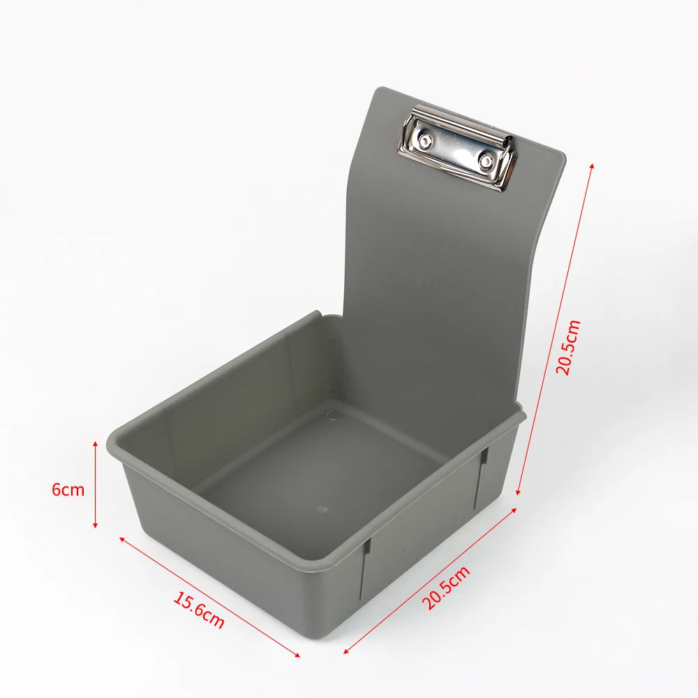 10pcs Multicolor Dental Lab Work Pans Dentist Plastic Storage Sorting Box Organization Case with Clips