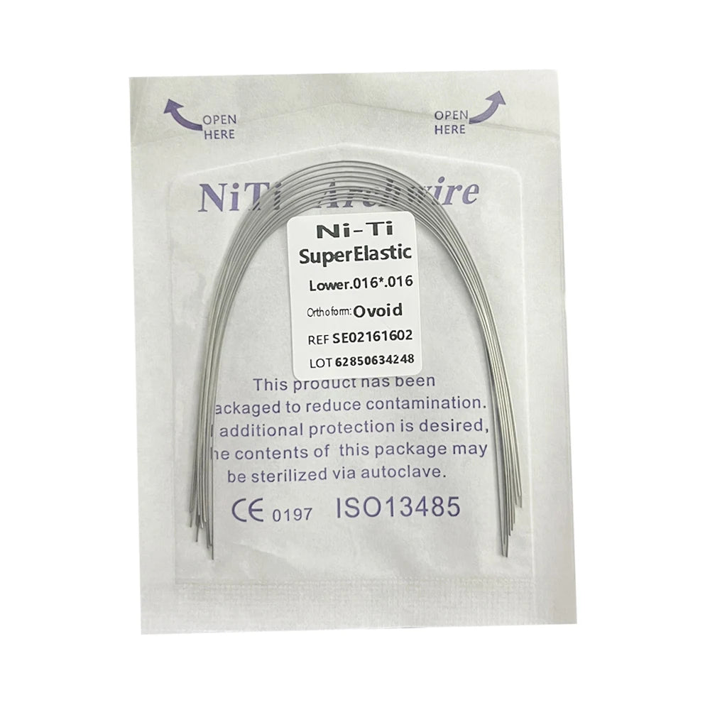 10pcs/Pack AG Dental Orthodontic Arch Wires NITI Round / Rectangular Oval Form Ortho Arch Wire Dentist Tool