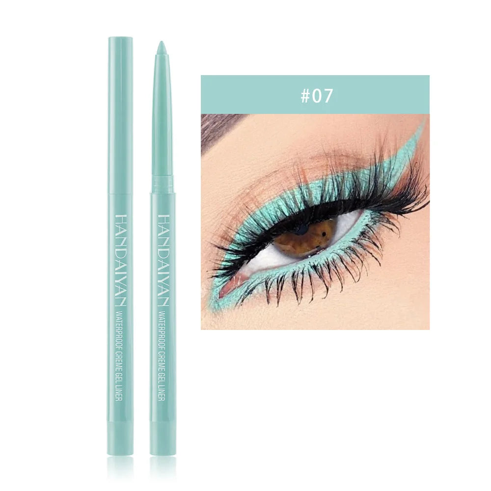 20 Colors Matte Eyeliner Gel Pencil Shine Purple Black Easy To Wear Colorful White Blue Eye Liner Pen Cream Makeup Cosmetics