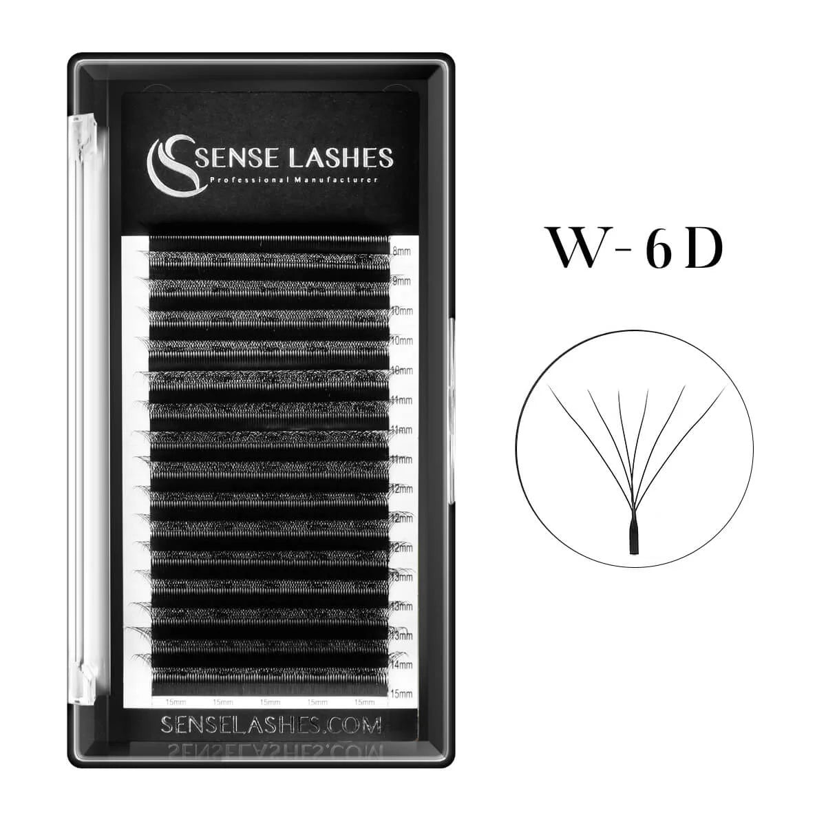 SENSE LASHES 12 Rows 3D 4D 5D 6D W Shape Eyelash Premade Volume Fans Natural Soft Light Full Dense Eyelash Extensions Supplies