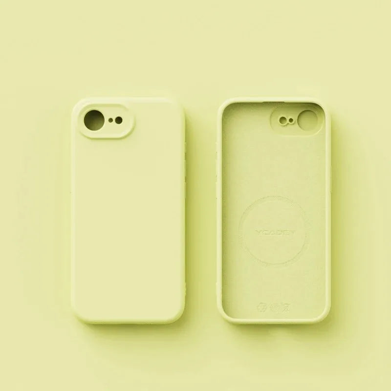 For Magsafe Case For iPhone 17E Liquid Silicone Magnetic Shockproof Solid Colour Matte Soft Cover For iPhone 17 E 17e Bumper