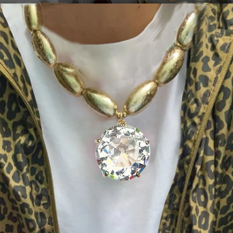 Gemstone natural stone Crystal  Charms  necklaces for women Jewelry Party  Gift Necklace for Women  pendant charm