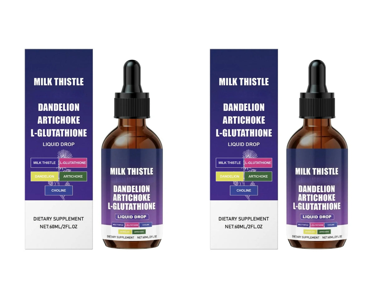 Milk Thistle+Choline Liquid Drops with L-Glutathione and Ginger for Liver Metabolic Function and Bile Flow 60 ML