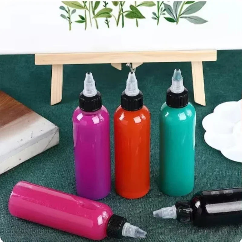 30Pcs 30ml-250ml Plastic Squeeze Bottles Refillable Pointy Bottle Clear With Twist Cap Swivel Mouth Tip for Crafts and More