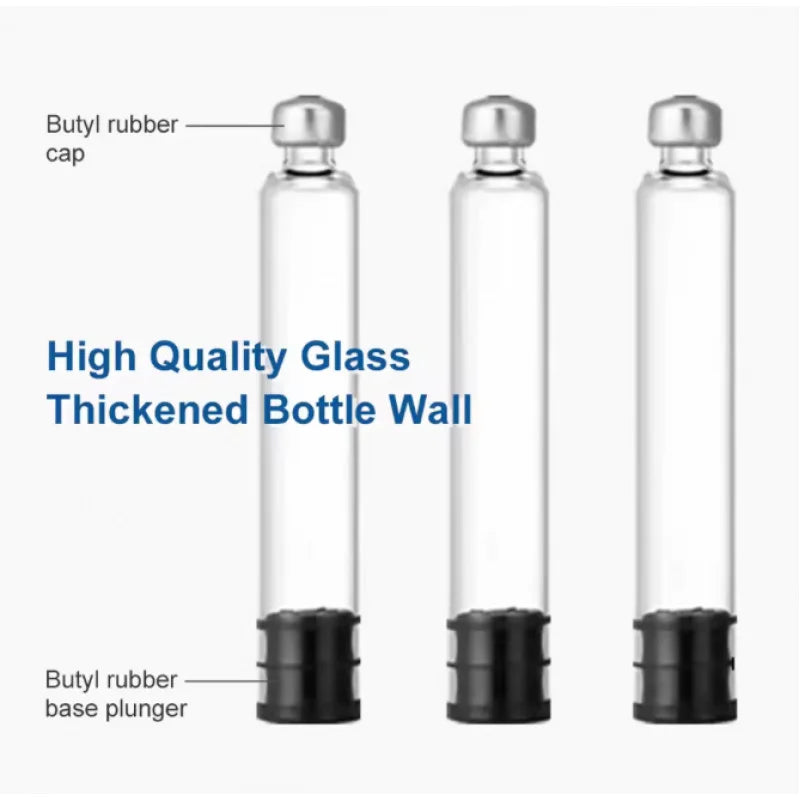 10-100pcs Sterile Independent Packaging Peptide&Insulin Cartridges Bottle 3ml Disposable Medical Aesthetics with needles