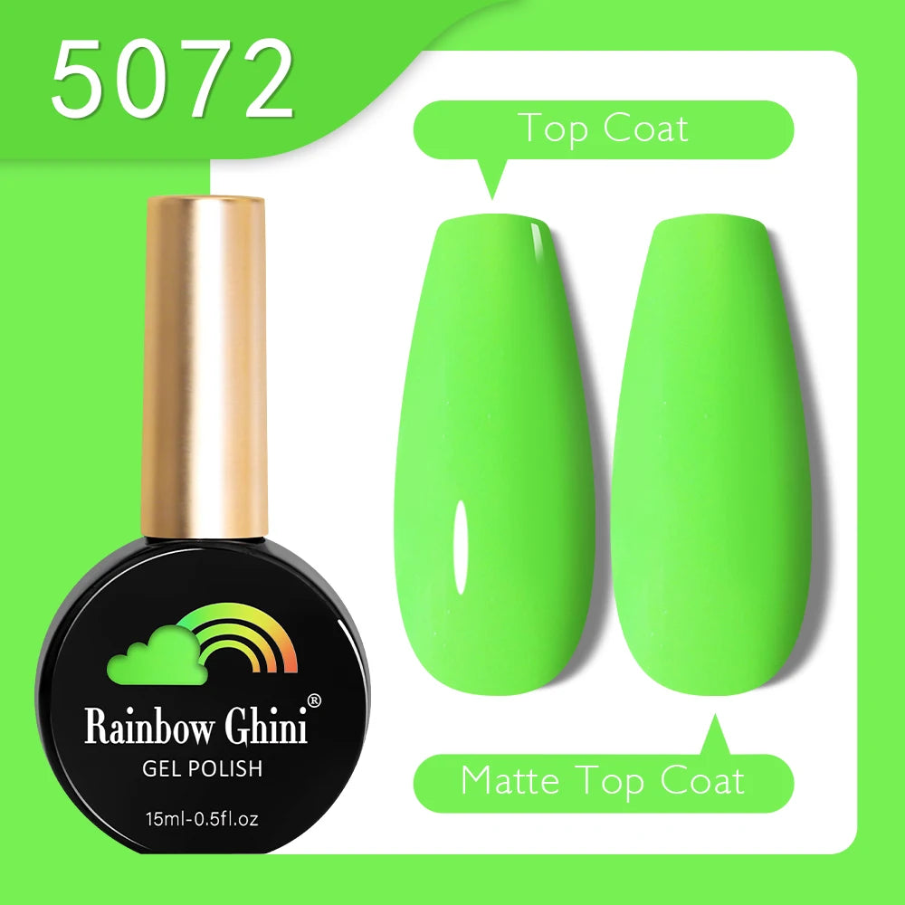 RG 15ML HEMA&TPO FREE Summer Series Fluorescent Gel Polish in Sporty Style Y2K Nail Polish Suitable for Parties Nail Art UV Gel