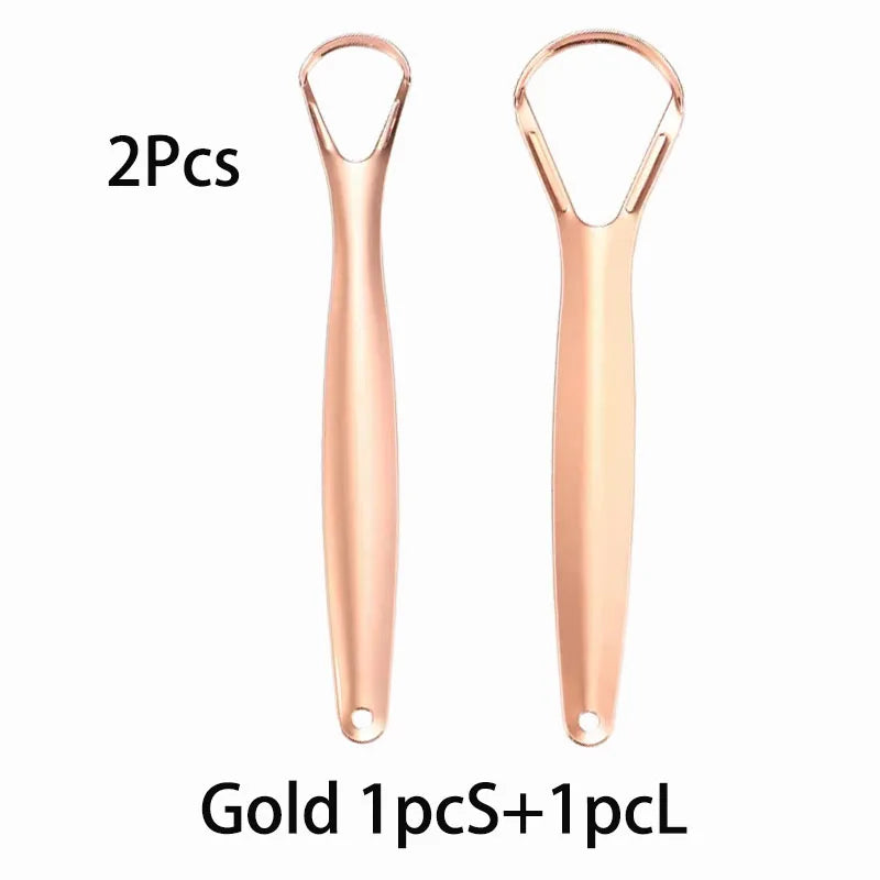 1Pc/2/4/10//20/50Pcs Dental Stainless Steel Tongue Scraper Bad Breath  Tongue Coating Cleaner Oral Care Tools Large/Small