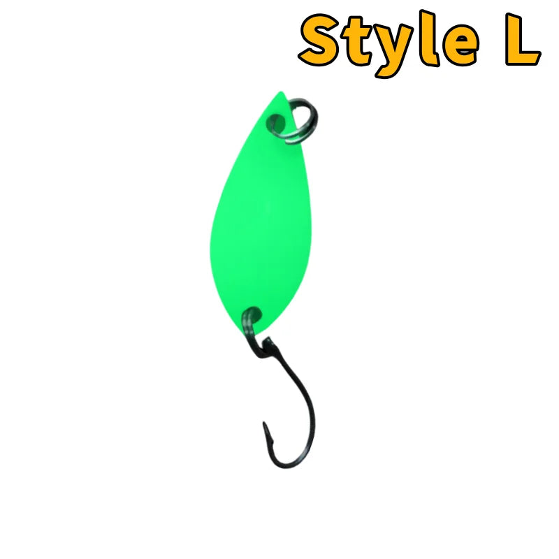 12-1PC Trout Bait Metal Spoon Fishing Lure Wobbler Casting Jigging Tackle Accessories Pesca Multi-color Long-casting Lure Bait